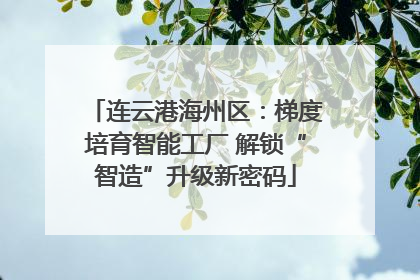 连云港海州区：梯度培育智能工厂 解锁“智造”升级新密码