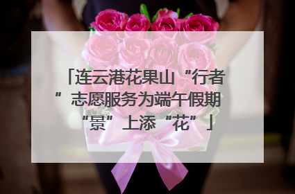 连云港花果山“行者”志愿服务为端午假期“景”上添“花”