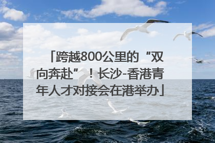 跨越800公里的“双向奔赴”！长沙-香港青年人才对接会在港举办
