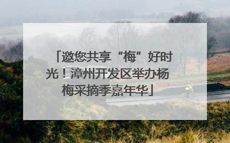 邀您共享“梅”好时光！漳州开发区举办杨梅采摘季嘉年华