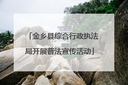 金乡县综合行政执法局开展普法宣传活动