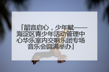 韶音启心，少年赋——海淀区青少年活动管理中心华乐室内交响乐团专场音乐会圆满举办