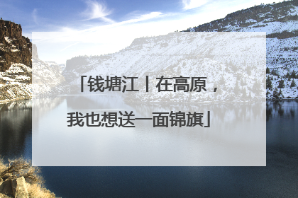 钱塘江丨在高原，我也想送一面锦旗