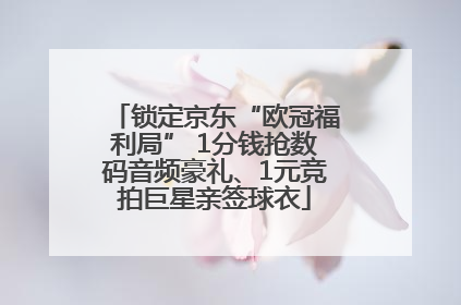 锁定京东“欧冠福利局” 1分钱抢数码音频豪礼、1元竞拍巨星亲签球衣