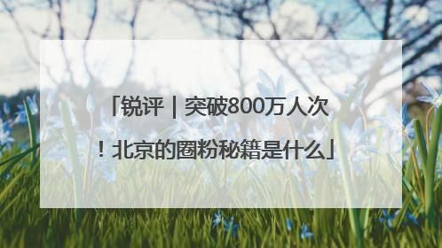 锐评｜突破800万人次！北京的圈粉秘籍是什么
