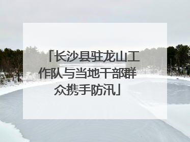 长沙县驻龙山工作队与当地干部群众携手防汛