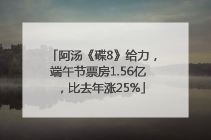 阿汤《碟8》给力，端午节票房1.56亿，比去年涨25%