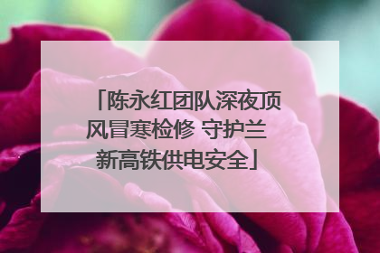 陈永红团队深夜顶风冒寒检修 守护兰新高铁供电安全