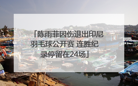 陈雨菲因伤退出印尼羽毛球公开赛 连胜纪录停留在24场