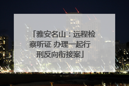 雅安名山：远程检察听证 办理一起行刑反向衔接案