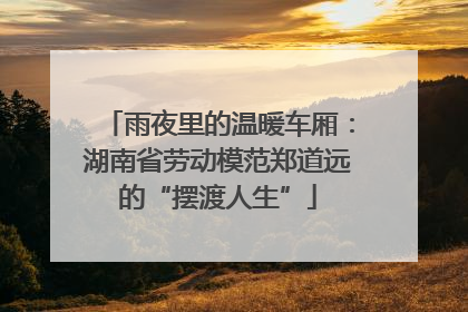 雨夜里的温暖车厢：湖南省劳动模范郑道远的“摆渡人生”