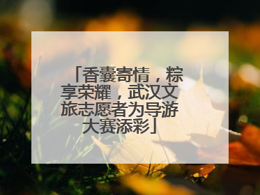 香囊寄情，粽享荣耀，武汉文旅志愿者为导游大赛添彩