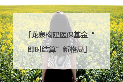 龙泉构建医保基金“即时结算”新格局