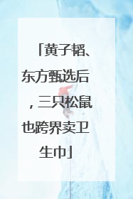黄子韬、东方甄选后，三只松鼠也跨界卖卫生巾