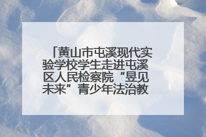 黄山市屯溪现代实验学校学生走进屯溪区人民检察院“昱见未来”青少年法治教育宣传基地
