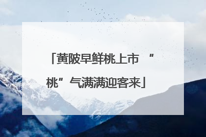 黄陂早鲜桃上市 “桃”气满满迎客来