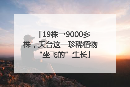 19株→9000多株，天台这一珍稀植物“坐飞的”生长