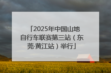 2025年中国山地自行车联赛第三站（东莞·黄江站）举行