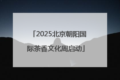 2025北京朝阳国际茶香文化周启动