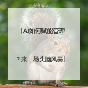AI如何赋能管理？来一场头脑风暴