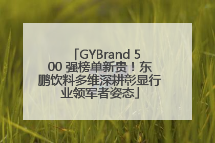 GYBrand 500 强榜单新贵！东鹏饮料多维深耕彰显行业领军者姿态