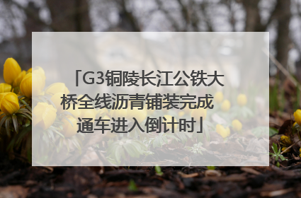 G3铜陵长江公铁大桥全线沥青铺装完成 通车进入倒计时
